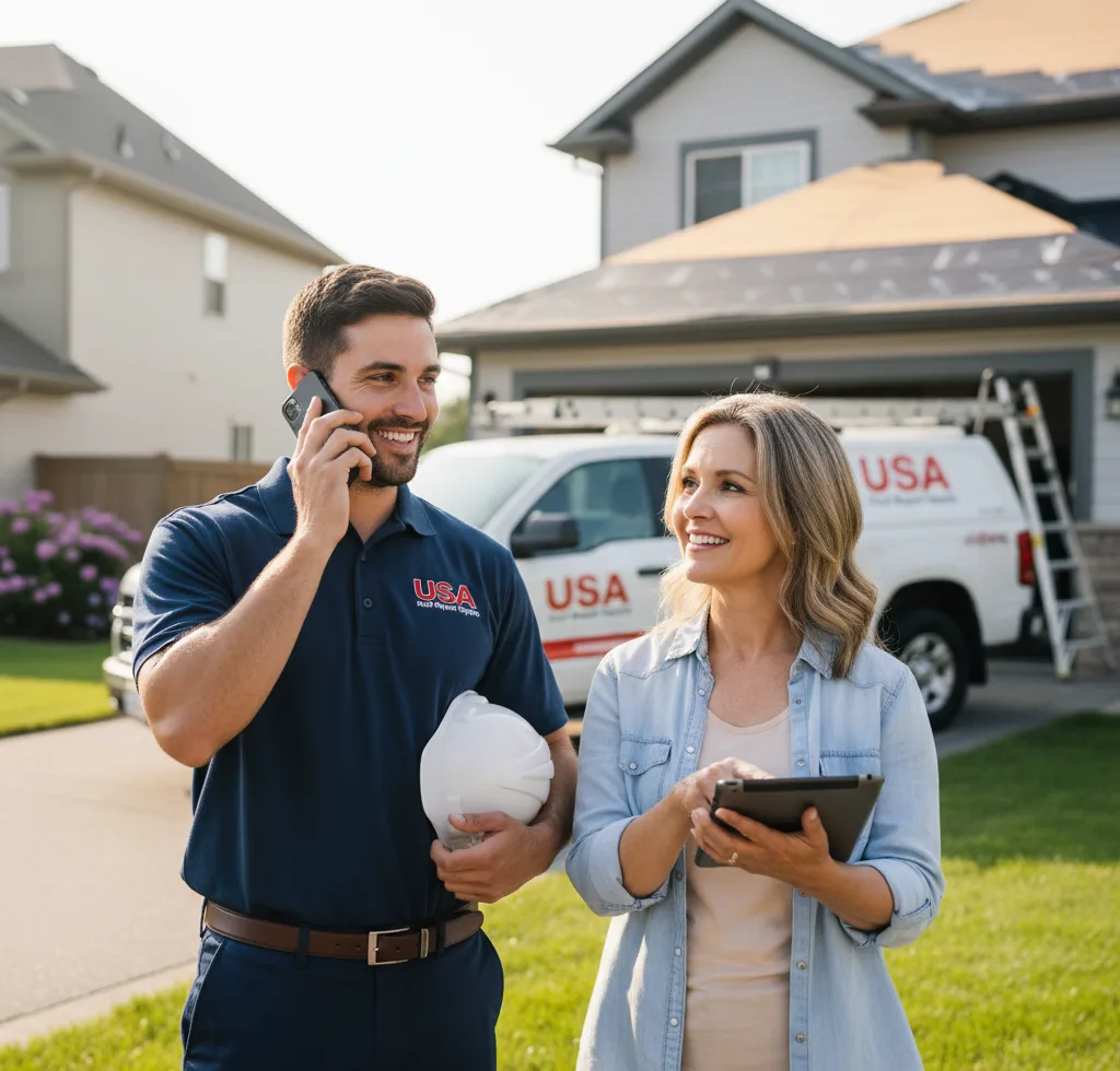 USA Roof Repair Experts customer support in Olla